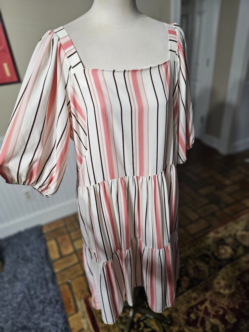 Maison Tara Striped Dress 16W